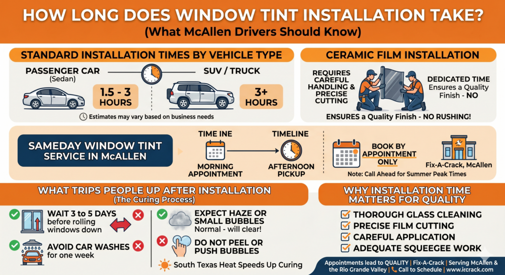 "Window Tint Install Time is Faster Than You Think." 1 Tint Install Time